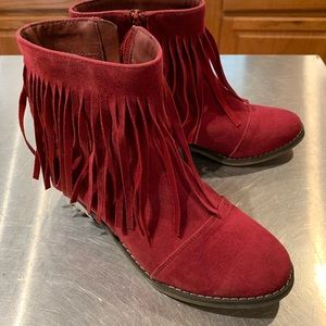 Red/Maroon booties
